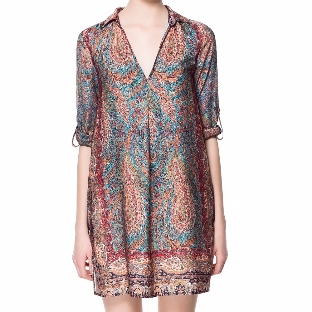 Zara Paisley Tunic Dress