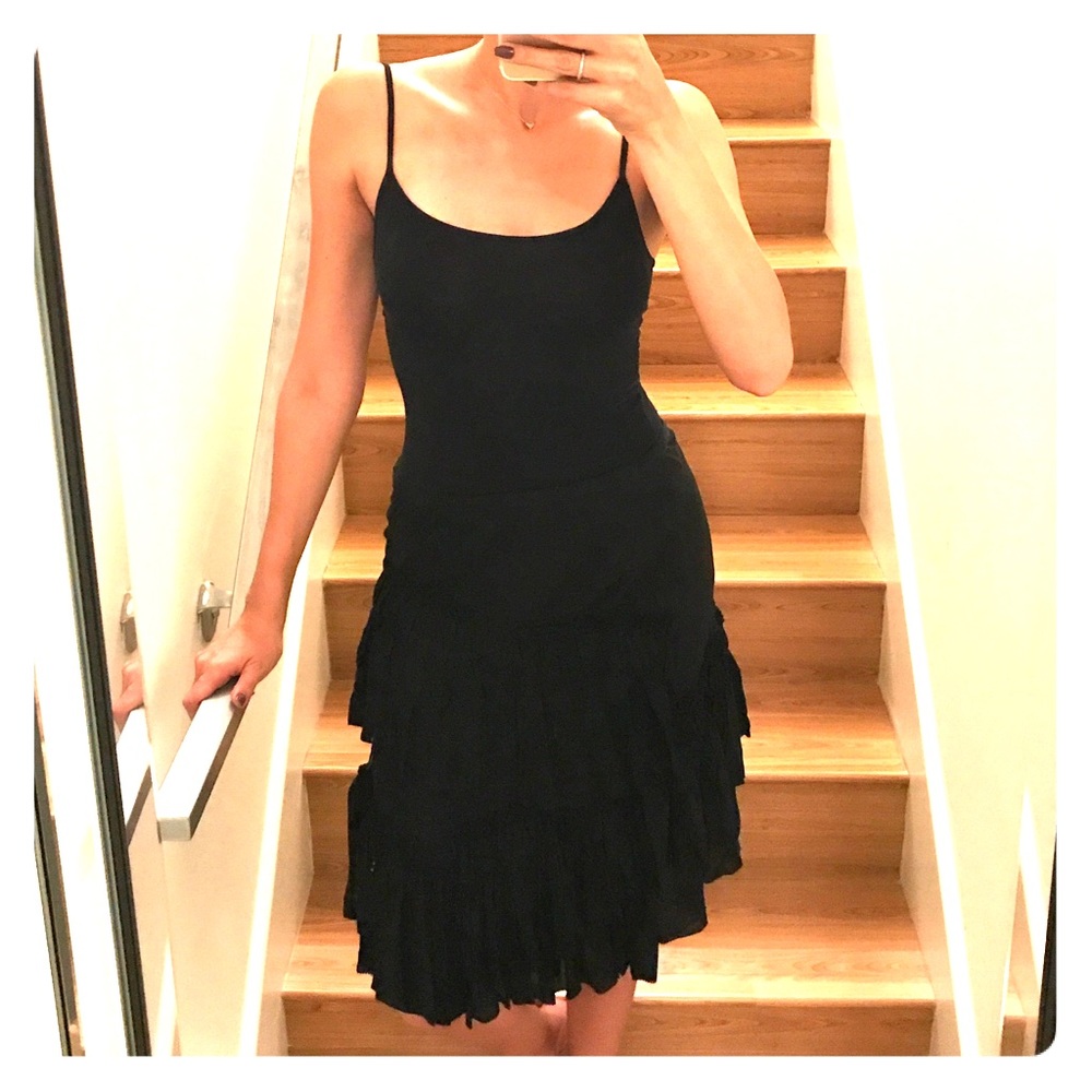 DKNY black playful skirt