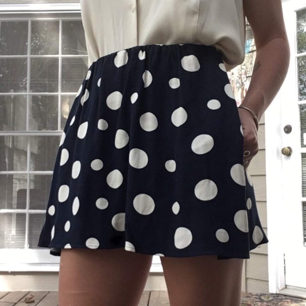 Navy Zara skort