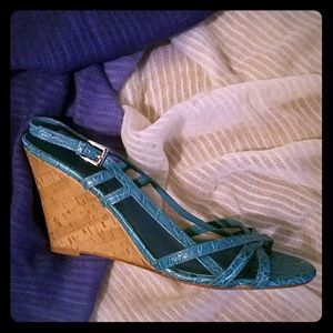 Aldo Turqouise Wedges