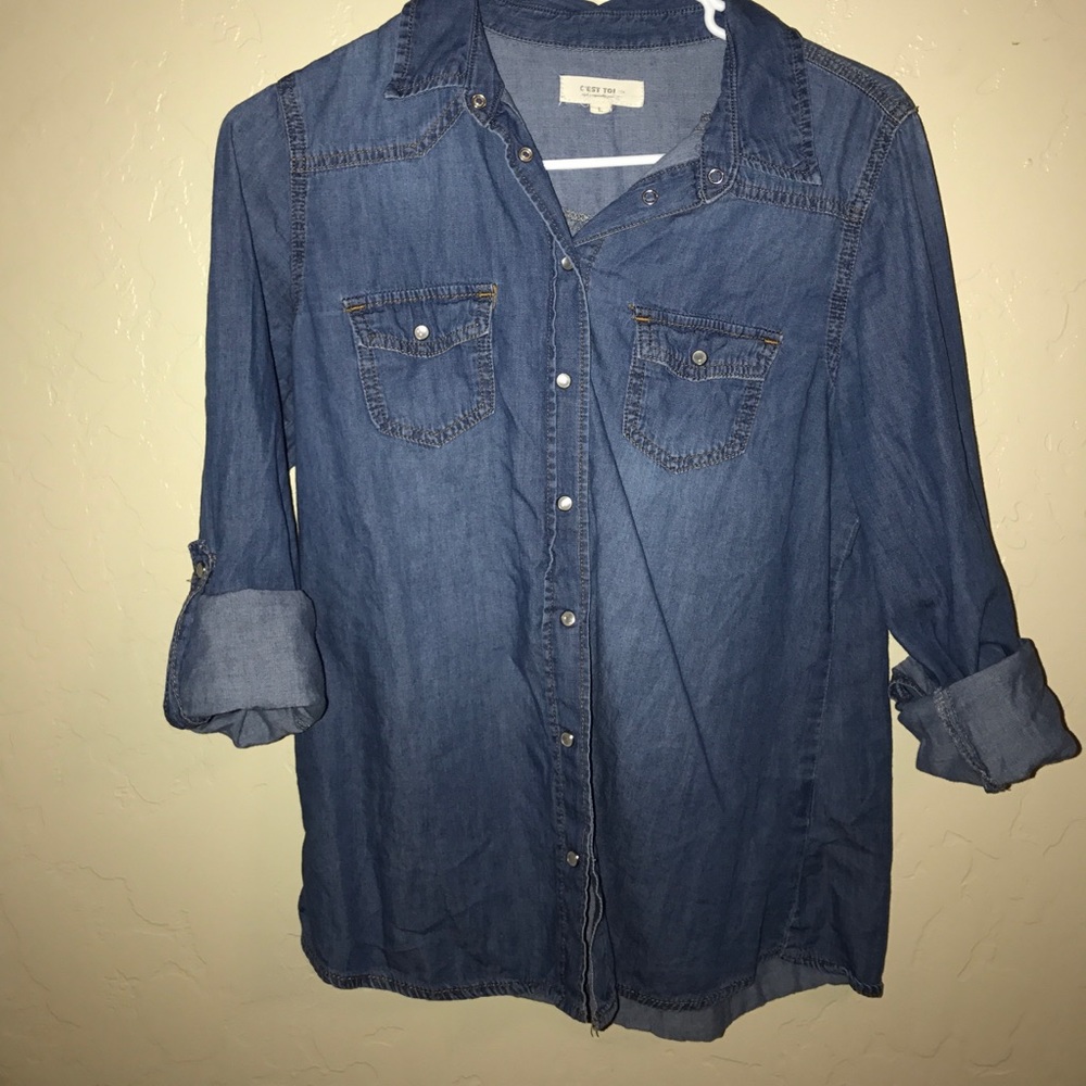 Dark Denim Button Up