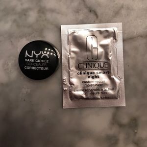 Nyx dark circle concealer in light&Clinique sample