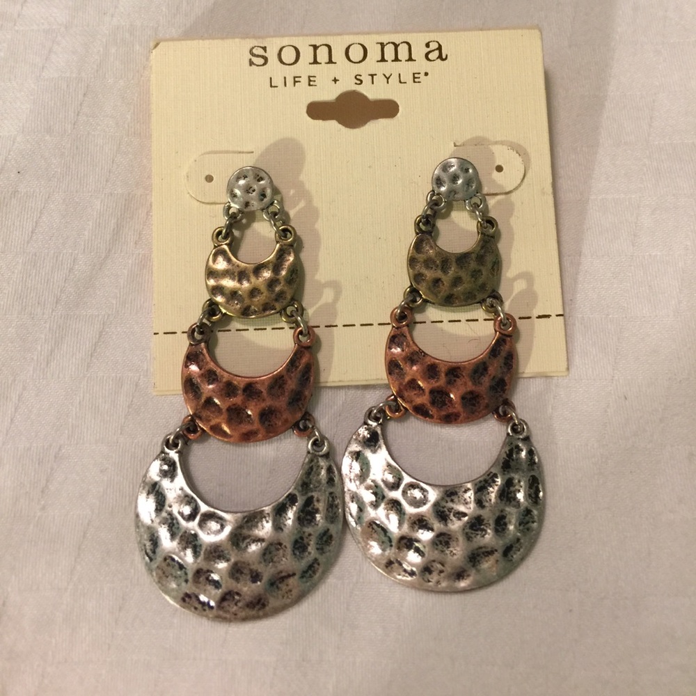 Mixed metal earrings