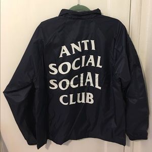 Anti Social Social Club Navy 405 Coach Jacket