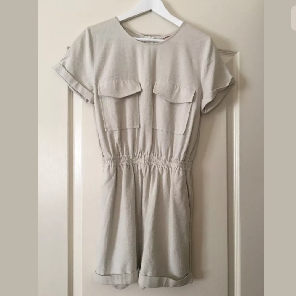 H&M 100% silk romper, Sz 6, new