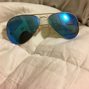 Polarized RayBan Aviators (Flash Lenses)