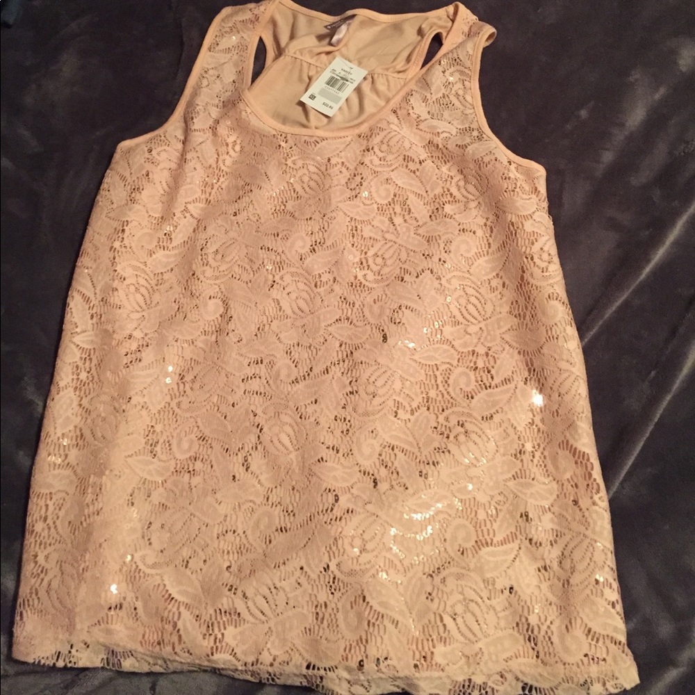 Sequin Front Tank Top