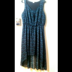Chiffon High/Low Dress, XL