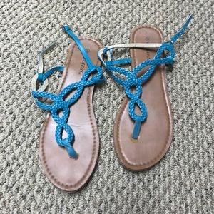 Blue sandals