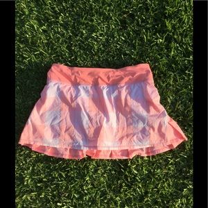 Pink, white and gray Lulu runner skirt