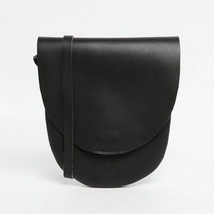 Leather Saddle Cross Body Bag