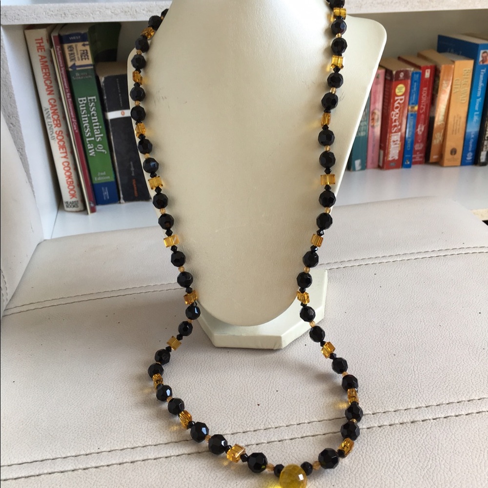 Handmade necklace with crystals