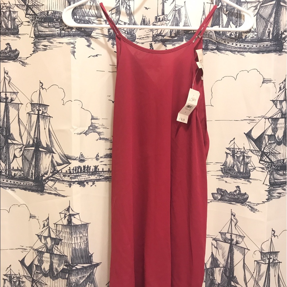 Ann taylor loft pink tank top