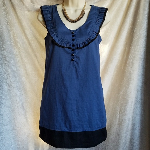 Kensie Girl Retro Ruffle Bib Mini Dress Tunic, XS - Picture 3 of 6