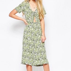 Culotte Jumpsuit With Knot Front