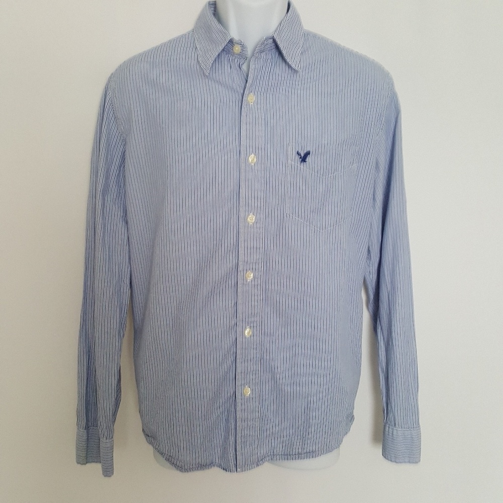 American Eagle Stripped Longsleeve Mens Shirt Sz M