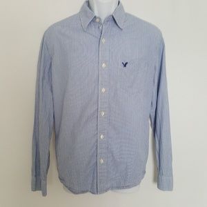 American Eagle Stripped Longsleeve Mens Shirt Sz M
