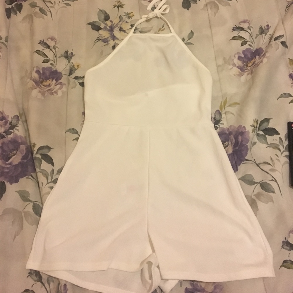 Brand New NWT White halter neck romper!