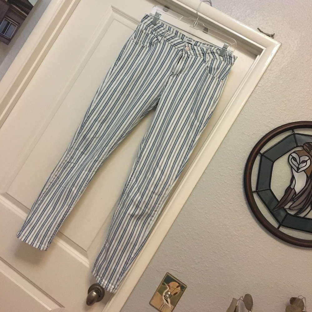 Kenzie stripped ankle mid rise jeans