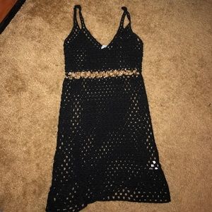 Fashion Nova Black Mesh Swimsuit Coverup