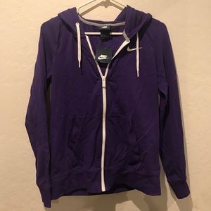 Purple NIKE Zip-up Hoodie