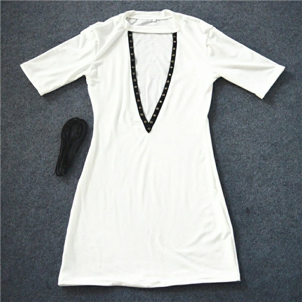 White T-shirt Dress - Picture 3 of 3