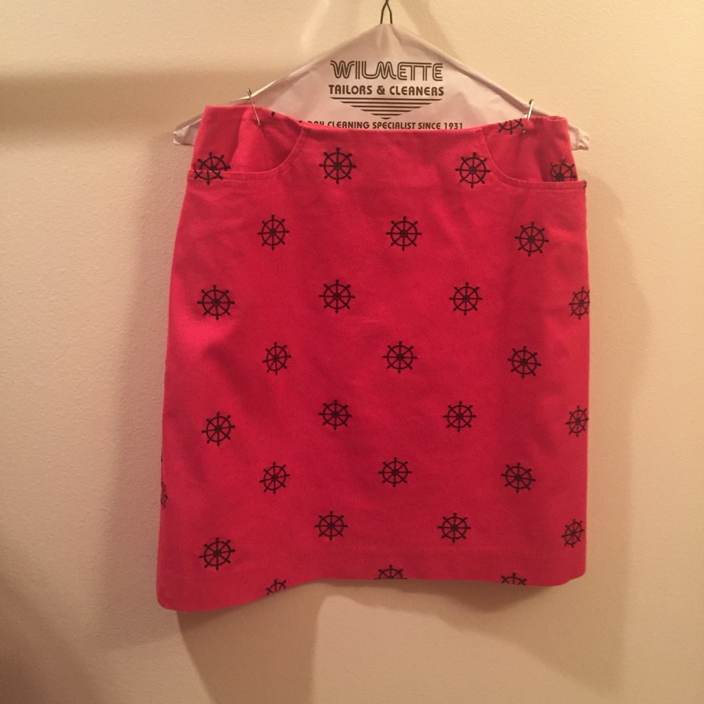 Lilly pulitzer white label nautical theme skirt