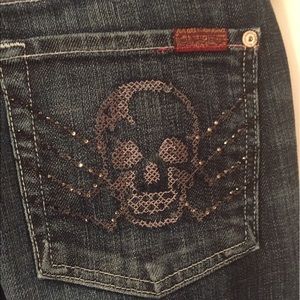 7 for all Mankind skull pocket jeans