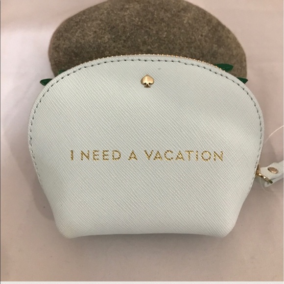 KATE SPADE PALM TREE COIN/KEY FOB PURSE NWT. - Picture 8 of 8