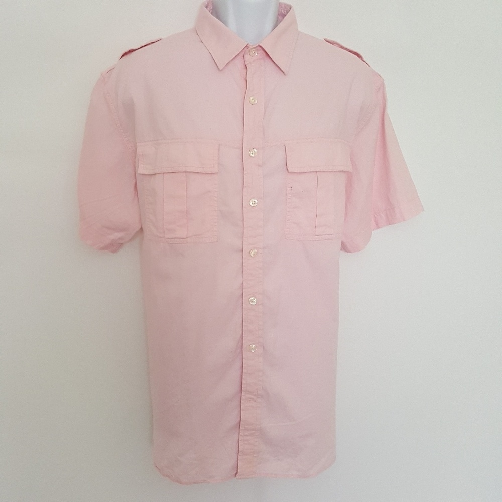 Old Navy Pink Shortsleeve Mens Shirt Size XL
