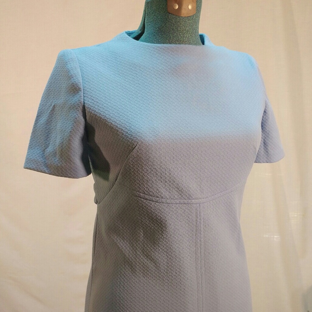 Vintage 1960s handmade sky blue polyester