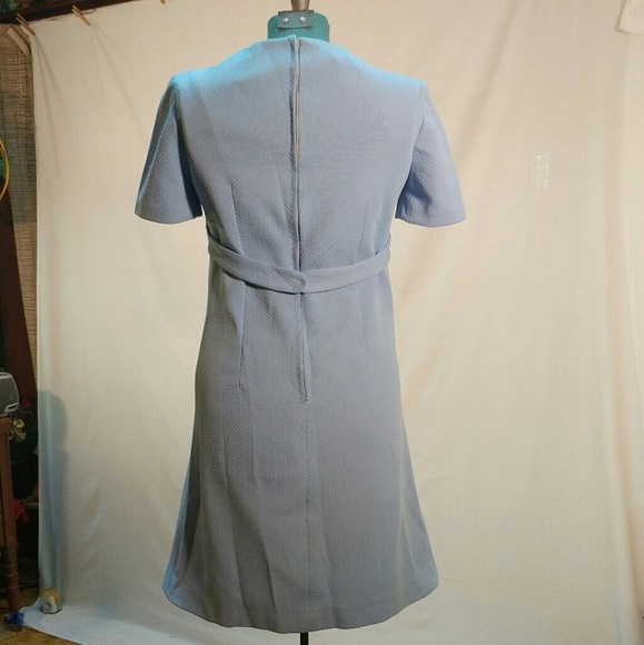 Vintage 1960s handmade sky blue polyester - Picture 3 of 3