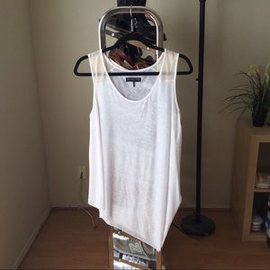 Rag & Bone Knit Sheer White Tank