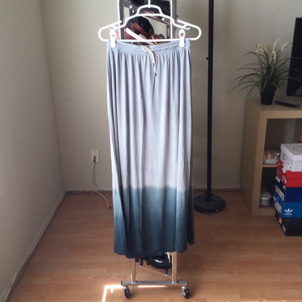 Topshop Dip Dye Maxi Skirt