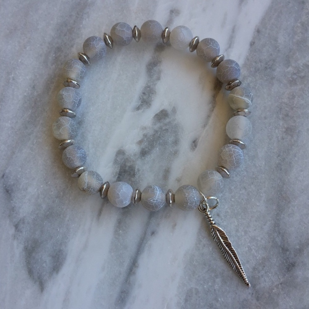 Simple Sanctuary Silver Stacking Bracelets - image 3