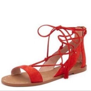 Madewell Bridget Sandals in Thai Chili