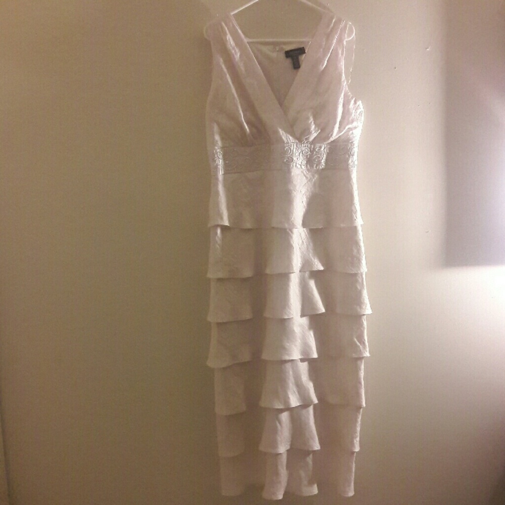 Cream Ruffled Dress