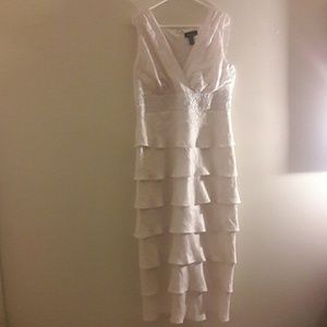 Cream Ruffled Dress
