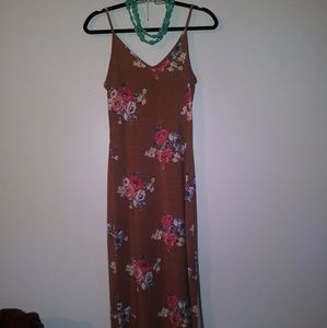 Brown Floral Dress