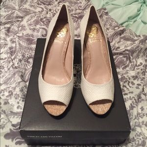 Brand New Vince Camuto Cork Woven Heels