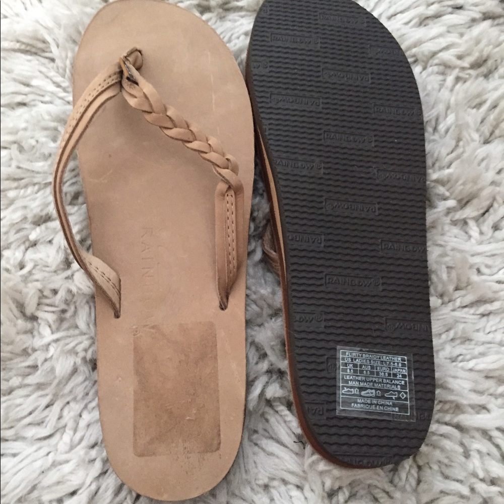 Rainbow tan sandals
