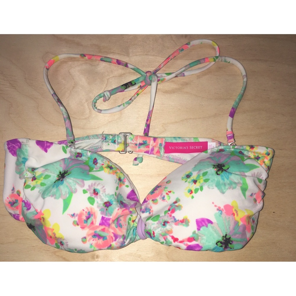 Victoria Secret Floral Bandeau Swim Top