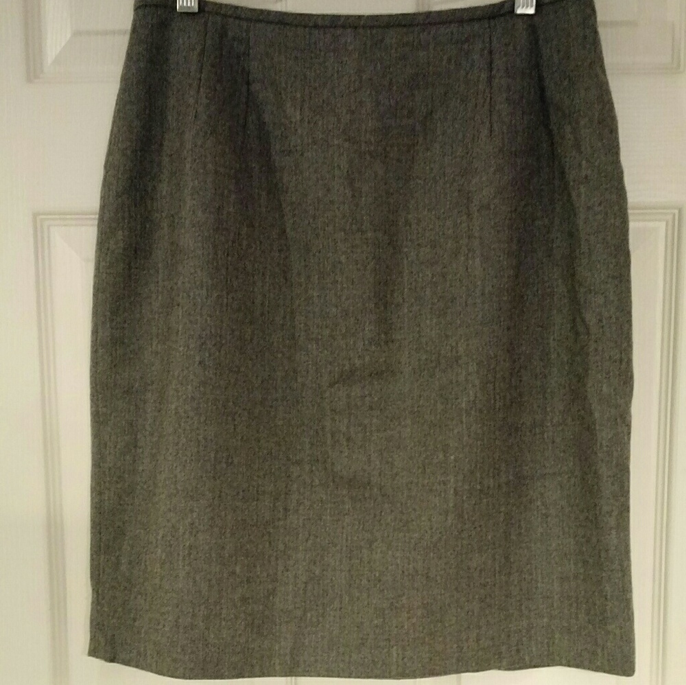 Liz Claiborne Collection grey wool pencil skirt 12