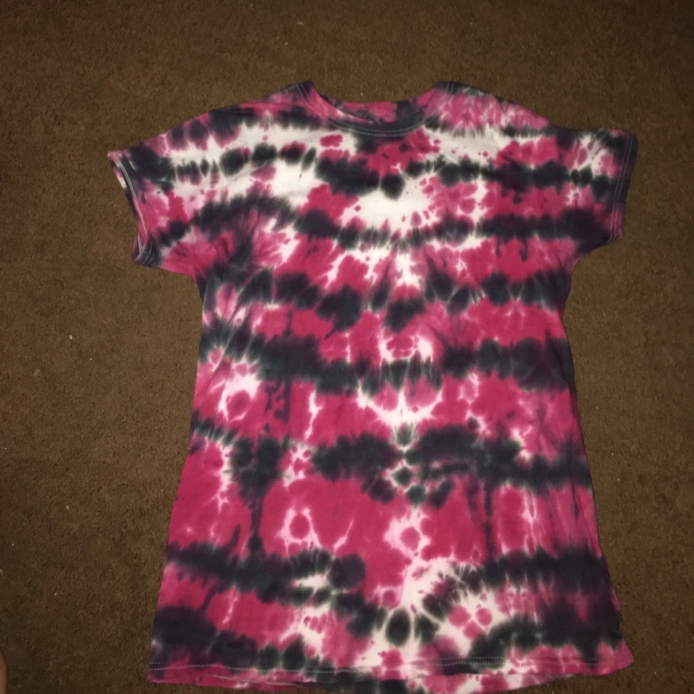 Red and black tie dye