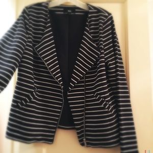 Mossimo | Black & White Asymmetrical Blazer