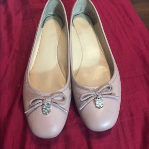Vince camuto ballet flats leather blush pink