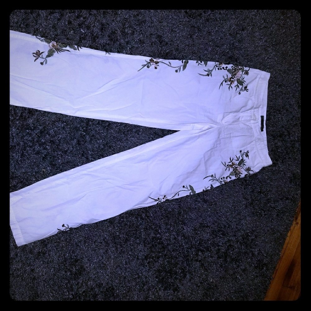 ALL Saints  pants with embroidered details.