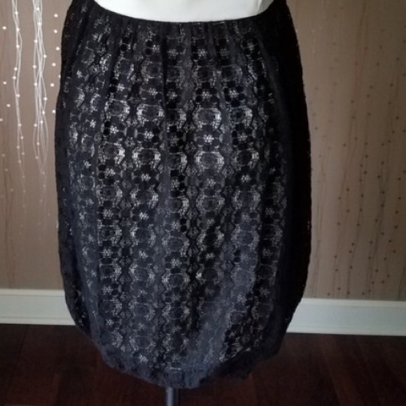 NWT Kenzie White Black Lace Beaded Ruffle Dress - Picture 8 of 8