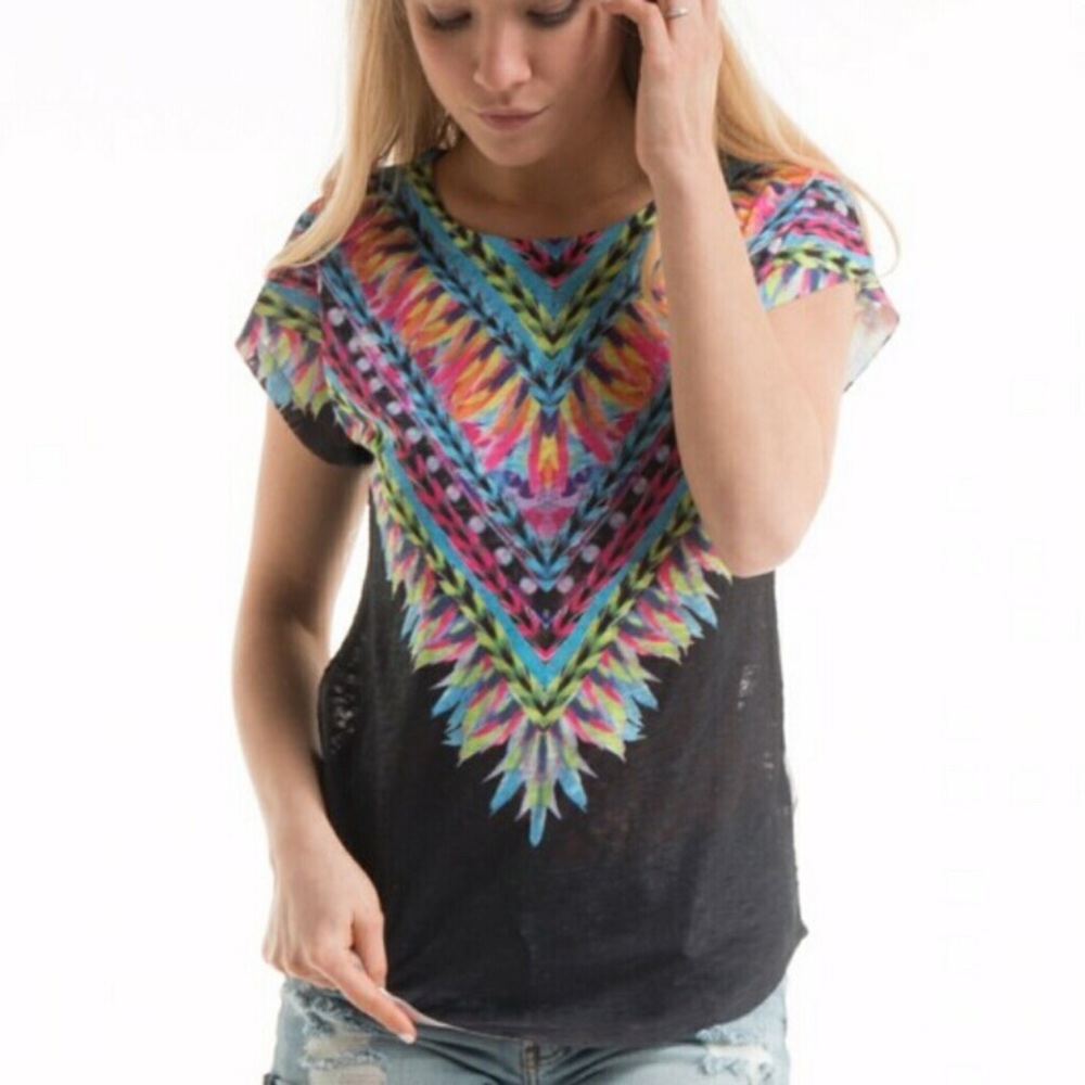 Multicolor Aztec Patterned Top