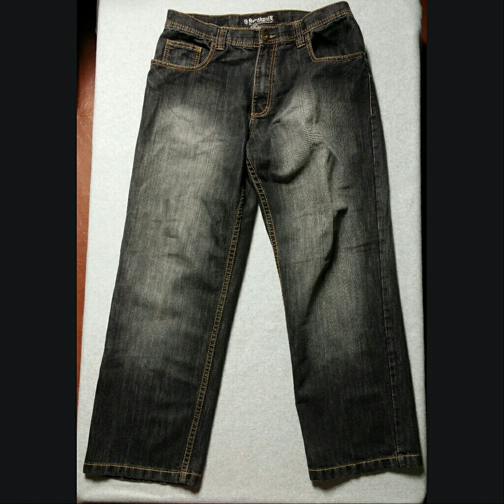 Men Southpole Black Gold Casual Jean